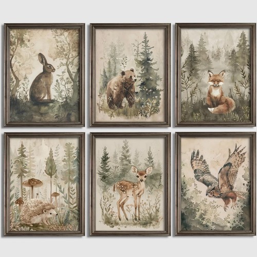 Woodland animal wall art - woodland,
